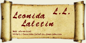 Leonida Laletin vizit kartica